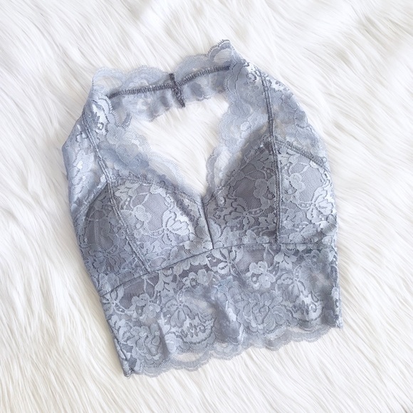 NWOT Lace Halter Longline Bra or Crop Top - Picture 6 of 7